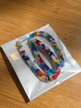 Collorful Abstract Hoop Earrings